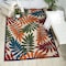 Homeroots 4 x 6 ft. Multi Color Leaves Indoor & Outdoor Area Rug 384941 - alternate 3